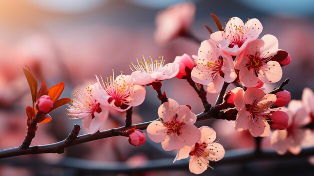 Árbol en flor sobre la naturaleza Fondo de primavera HD Fondo de fondo de fondo de escritorio