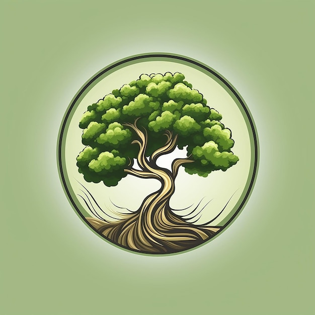 Árbol icono árbol logo árbol logo ilustración educación logo concepto