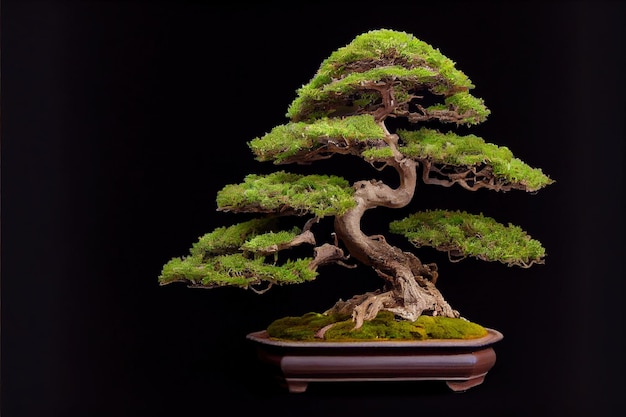 Árbol en miniatura bonsái japonés tradicional