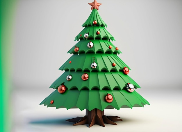 Árbol de Navidad 3D con luces.