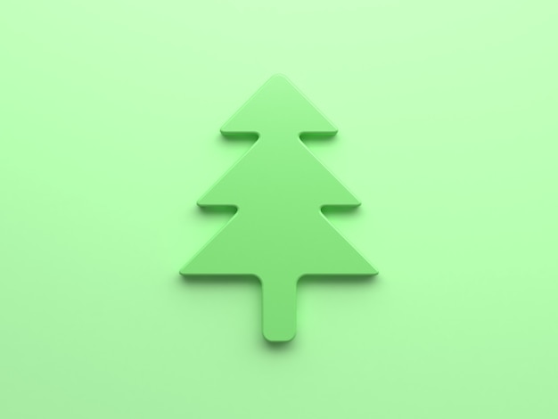 Árbol de navidad abstracto verde render 3d, concepto de fondo de vacaciones de Navidad