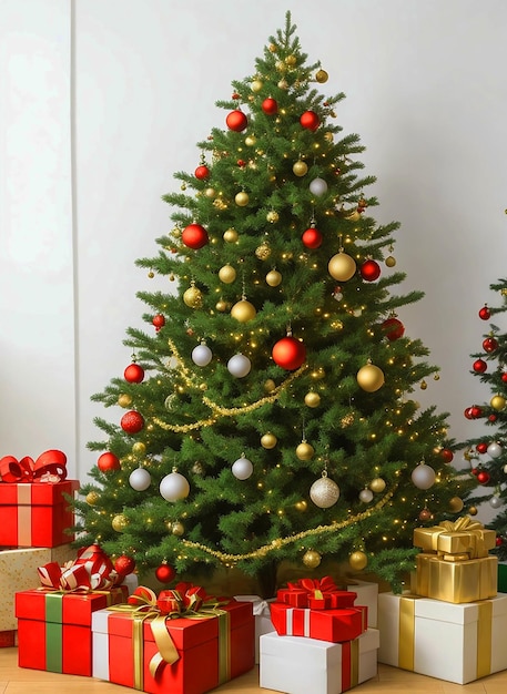 Árbol de Navidad con cajas de regalos