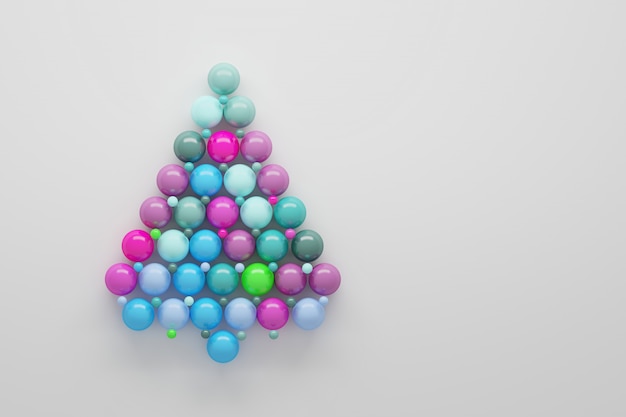 Árbol de navidad del concepto hecho de sheres coloridos