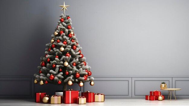 Árbol de Navidad con decoraciones