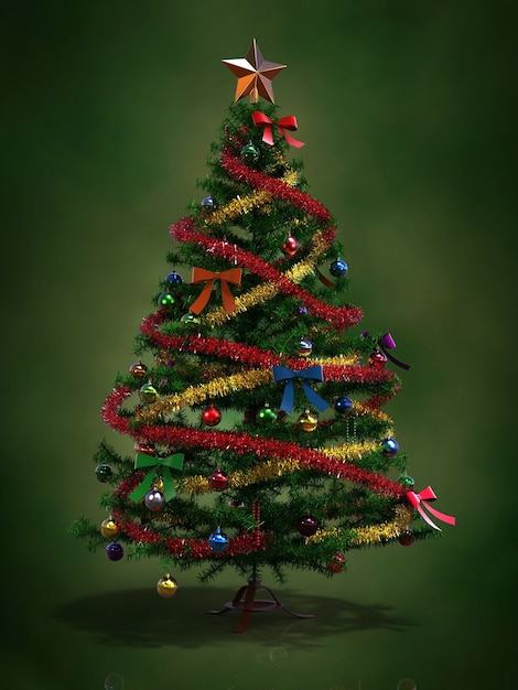 Árbol de Navidad. Gráficos 3d