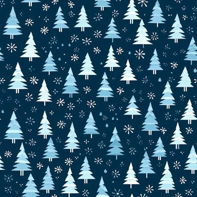 Árbol de Navidad de patrones sin fisuras, enlosables, azul, vacaciones, impresión del país para papel tapiz, papel de envolver, álbum de recortes, tela y diseño de producto