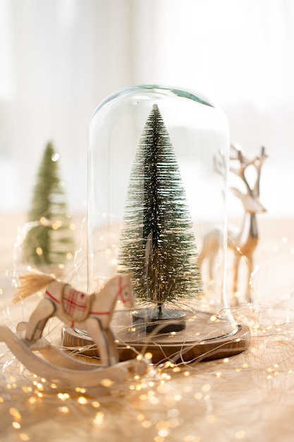 Árbol de navidad con purpurina