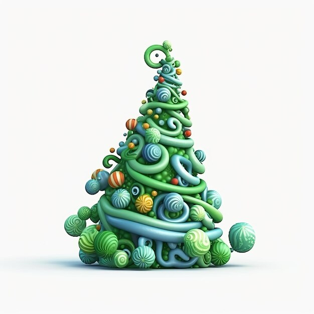 Árbol de Navidad realista Generativo Ai