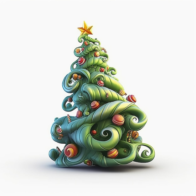 Árbol de Navidad realista Generativo Ai