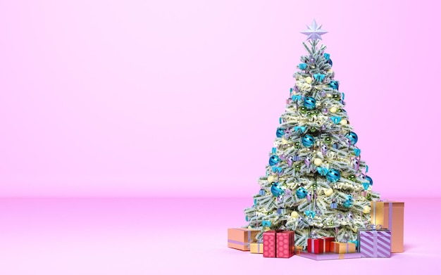 Árbol de navidad con regalos