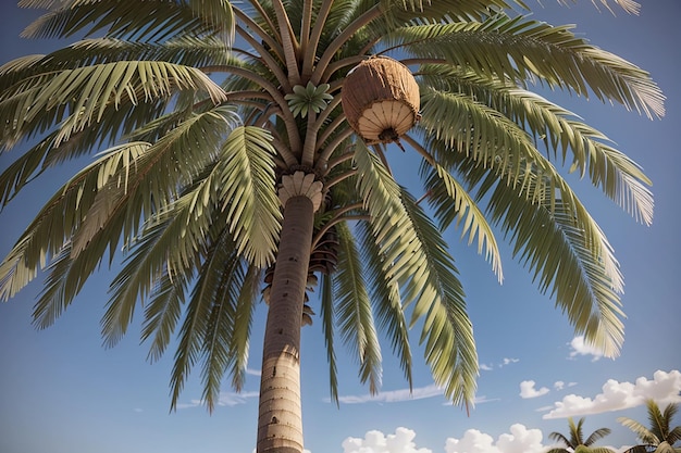 Árbol de palma de coco
