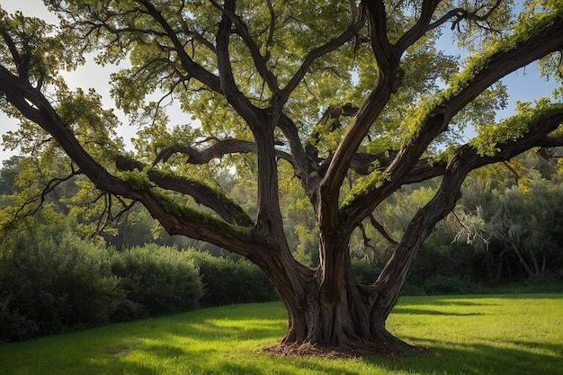 Árbol realista con ramas y tronco