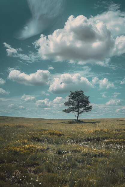 Árbol solitario en el campo