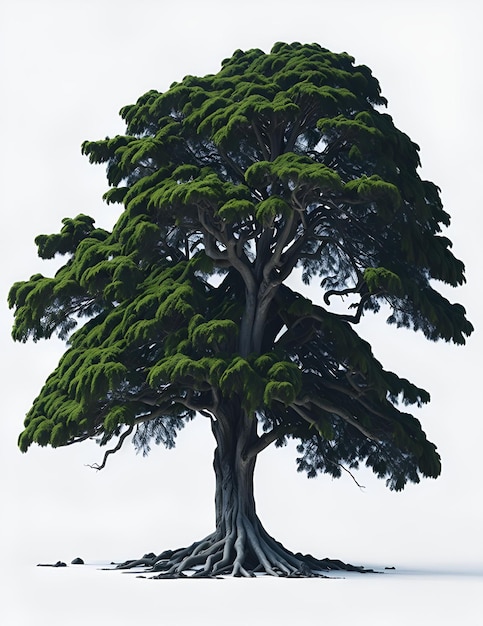 Árbol verde aislado