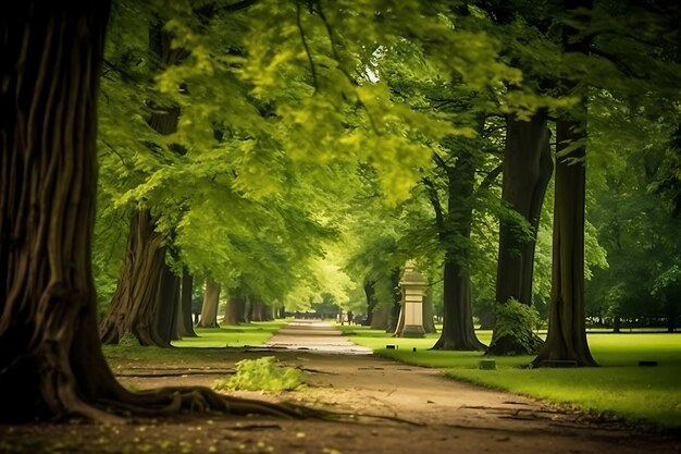 Árbol verde natural y fondo forestal