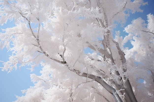 Árboles blancos de invierno