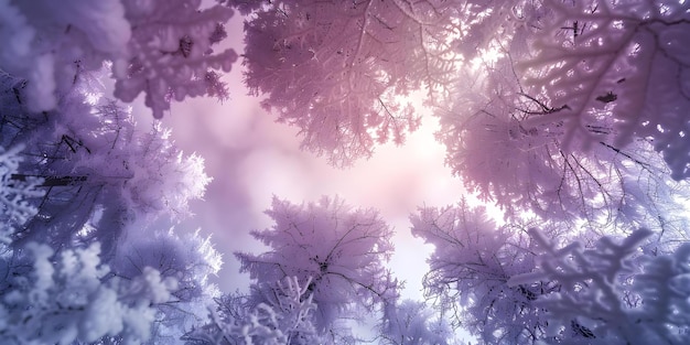 Árboles cubiertos de hielo en Transilvania Rumania Concepto País de las maravillas del invierno Fotografía de viajes Escenas de la naturaleza