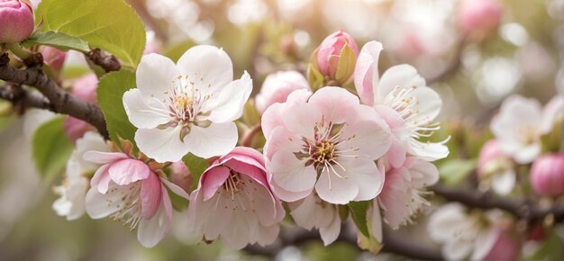 Árboles de manzana en flor