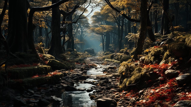 Árboles secos en el bosque