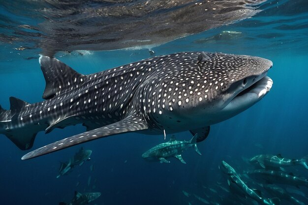 Área de alimentación submarina costera del tiburón ballena