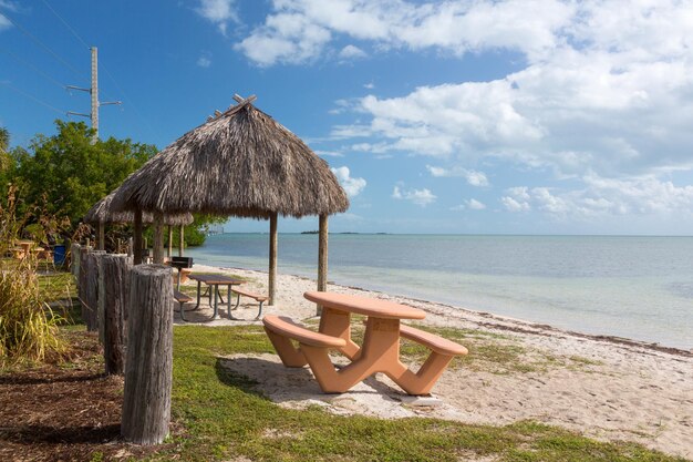 Área de descanso da ponte de sete milhas de Florida Keys