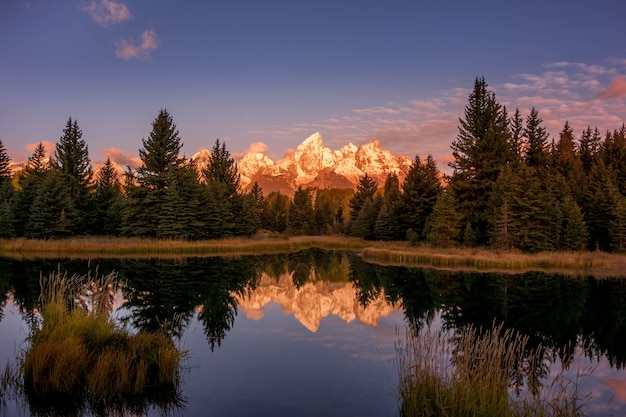 Área de desembarque de Schwabachers no rio Snake em Wyoming