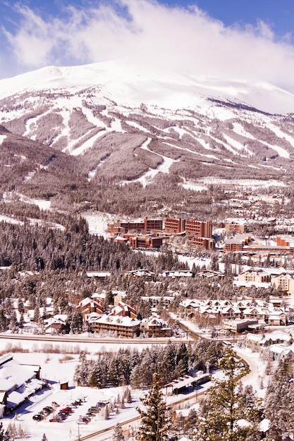 Área de esquí de Breckenridge en invierno.