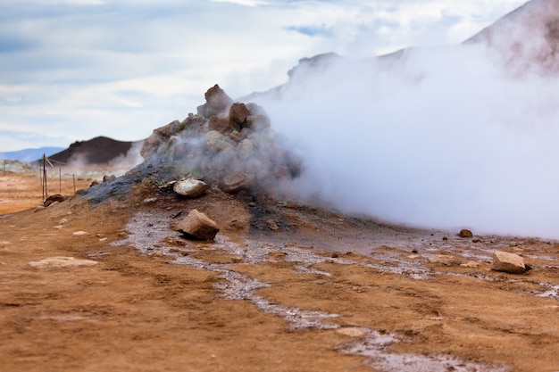 Área geotérmica Hverir, Islandia. Tiro horizontal