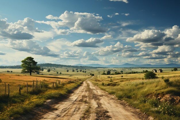 Área de paisaje plana IA generativa