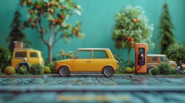 Foto reabastecimento de automóveis elétricos