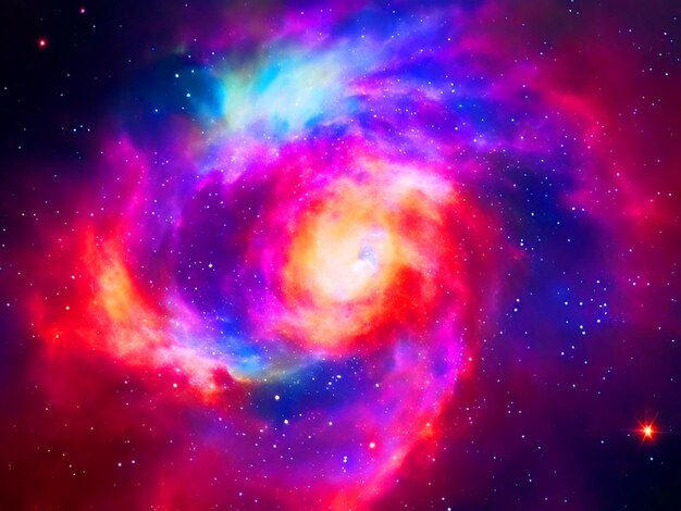 reação de difusão colorida de uma nebulosa galáxia imagem baixada