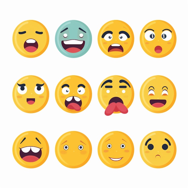 reações emoji png