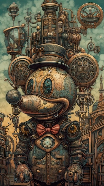 Realidad alternativa Weirdpunk Art Deco Steampunk Disneyland