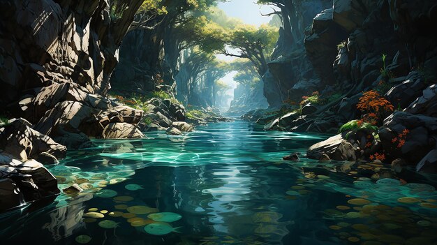 realism_background_clear_water_cave