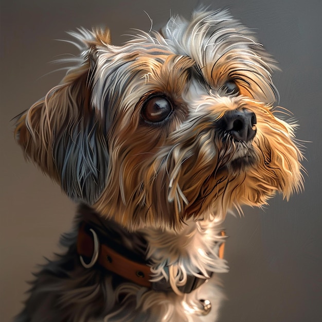 Foto realismo exquisito retrato detallado de perro