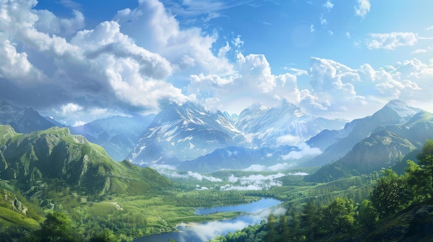 Realismo tranquilo Paisajes de naturaleza semi-realistas