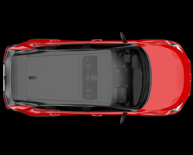 Realista coche SUV aislado en el fondo ilustración de renderización 3D
