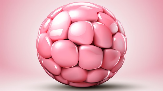 Realistic_model_of_brain_outside_view_3d_pink_human