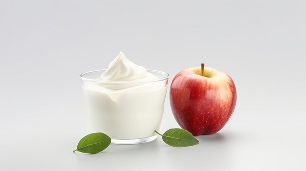 Realistisch aussehender weißer Joghurt mit Leinsamen