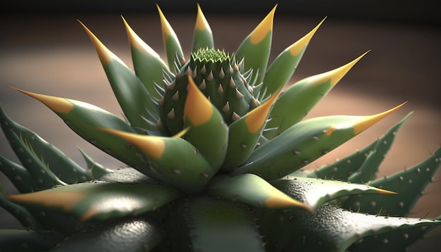 Realistische Aloe Vera Flower Generative AI