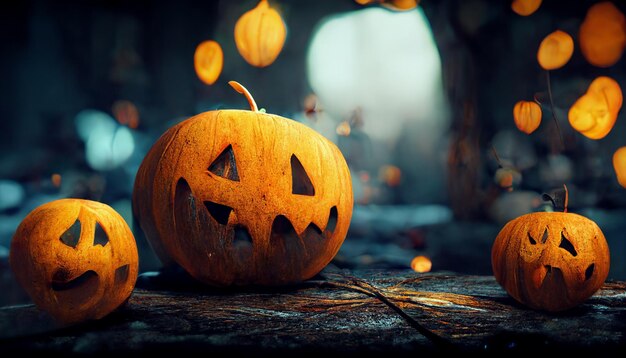 Realistische Halloween-Festivalillustration.Halloween-Nachtbilder für Tapeten.3D-Illustration.