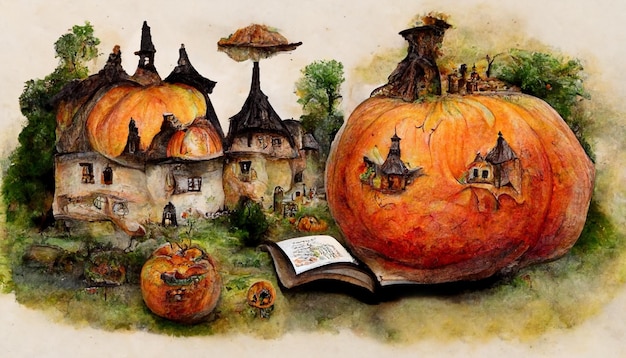 Realistische Halloween-Festivalillustration.Halloween-Nachtbilder für Tapeten.3D-Illustration.