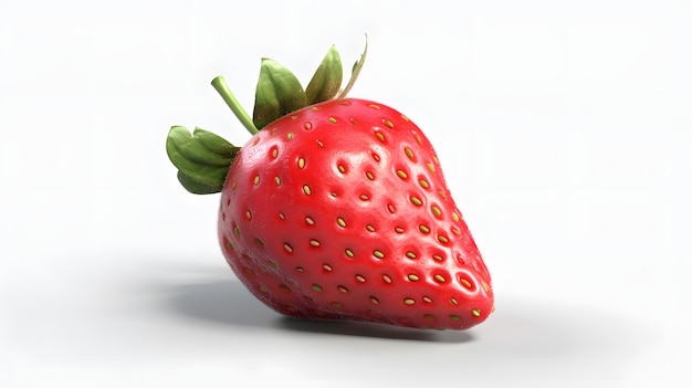 Realistische Illustration der frischen Erdbeere Generative KI