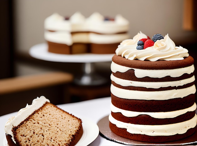 Realistische Kuchen-gemütliches Restaurant mit warmer Beleuchtung