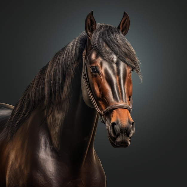 Realistische Pferdecliparts mit 3D-Rendering