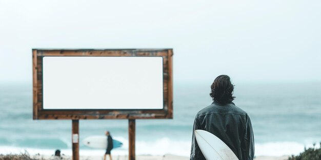 Realistische Plakatwand an einer Bushaltestelle in Los Angeles, Kalifornien, um ein Marketing-Mockup zu erstellen