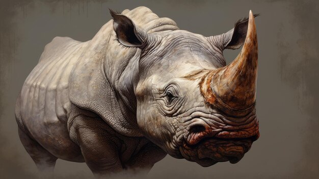 Realistische Rhino-Illustration von Joshua Hoffine beängstigend und gruselig