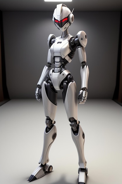Realistische Roboter-Kriegerin-Zukunftstechnologie