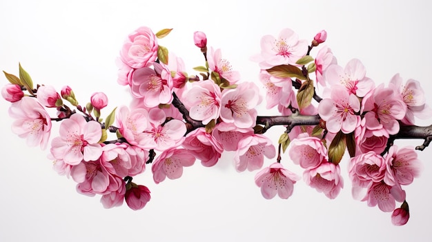 Realistische rosa Kirschblüten erzeugen KI