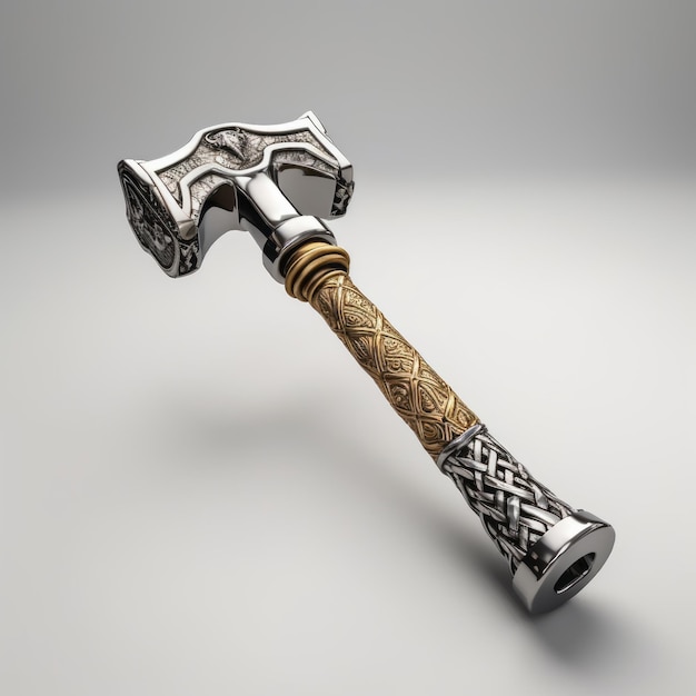 Realistische Thor-Hammer-Skulptur im Mallgoth-Stil